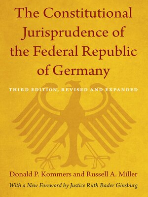 cover image of The Constitutional Jurisprudence of the Federal Republic of Germany